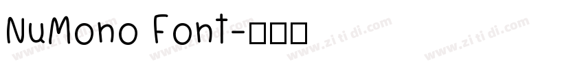 NuMono Font字体转换